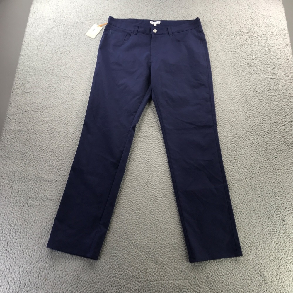 Peter Millar Pants Mens 34x32 Blue EB66 Five Pocket Performance Golf Crown NEW